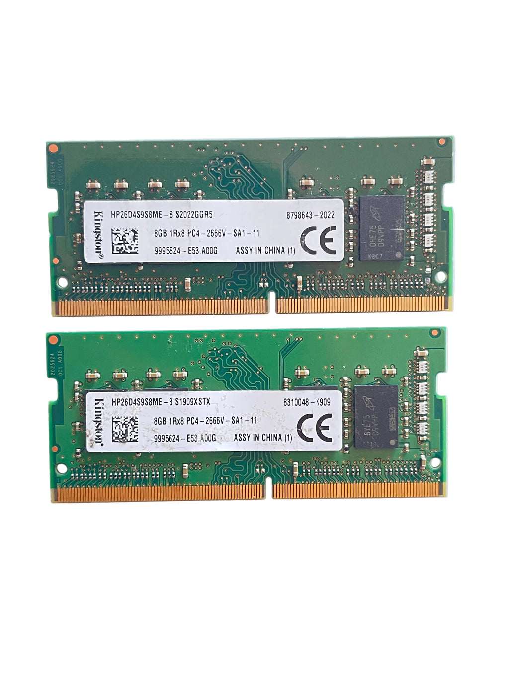 2x 8GB DDR4 2666MHz Kingston SODIMM Laptop RAM PC4-2666V 16GB Kit