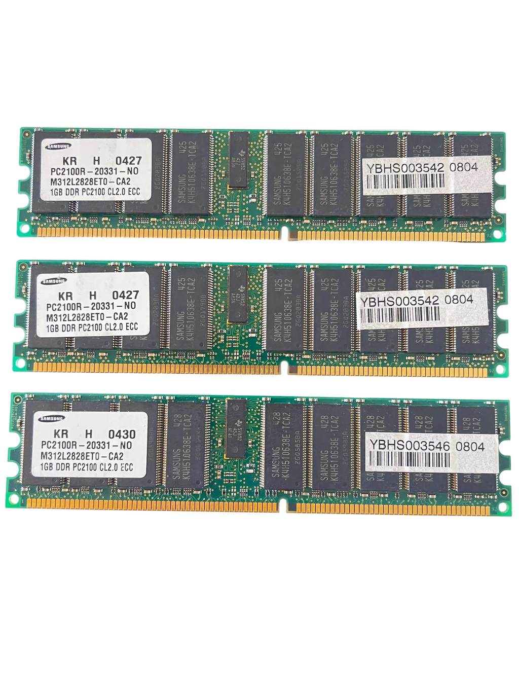 3x 1GB Samsung PC2100R ECC DDR Registered Server RAM M312L2828ET0-CA2