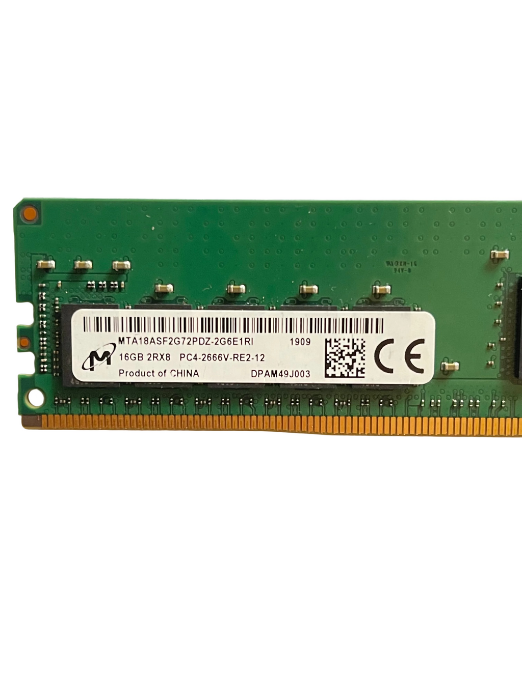 16GB DDR4 Server RAM Micron PC4-2666V ECC REG RDIMM 2Rx8 MTA18ASF2G72PDZ