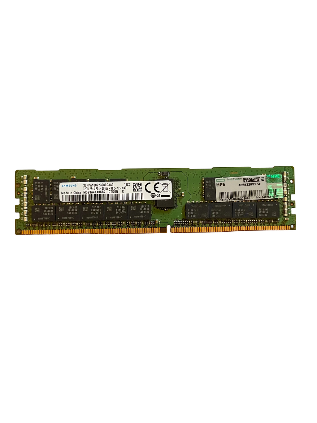 32GB DDR4 2666 ECC REG Samsung Server RAM PC4-2666V RDIMM HPE 840758-091